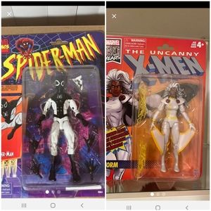 Marvel legends spider man and storm